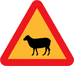 Warning Sheep Roadsign